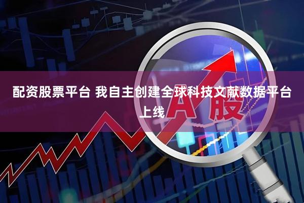 配资股票平台 我自主创建全球科技文献数据平台上线